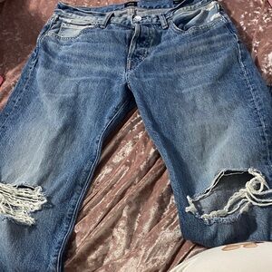 Edwin Distressed Blue Boyfriend Jeans